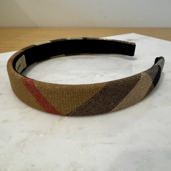 Burberry Gold Sparkle Nova Check Headband